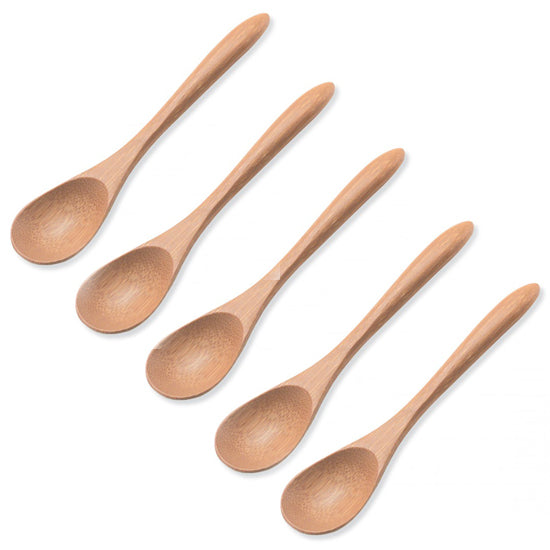 5 pcs Wooden Bamboo Spoon